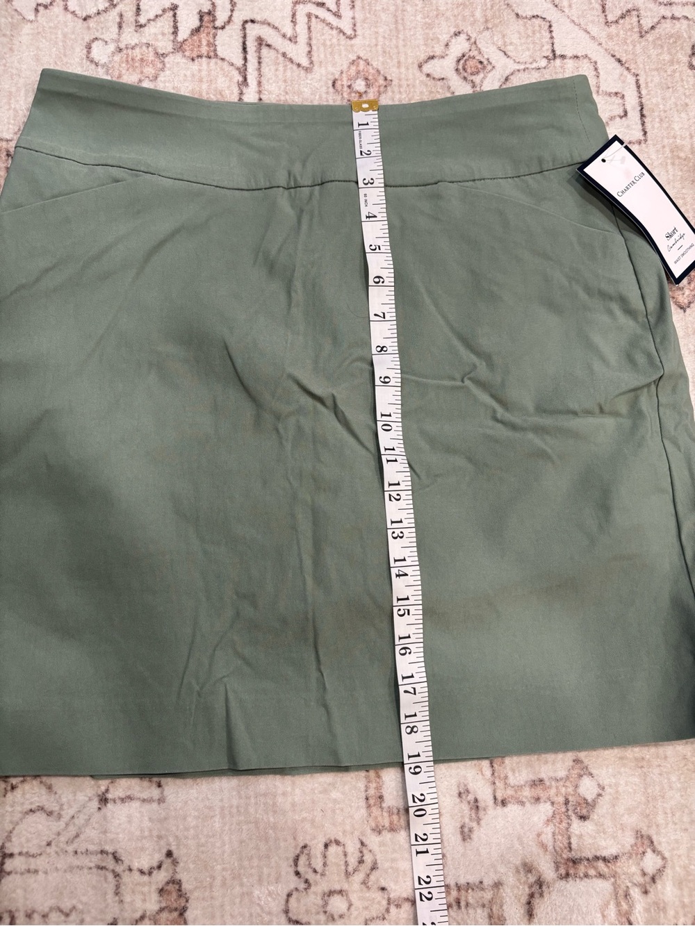 Charter Club Olive Green Mini Skirt with Side Slit - Picture 7 of 10